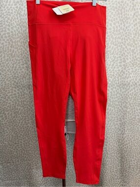Fabletics Bright Strawberry Red Womens Performance Leggings